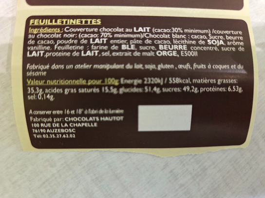 Réglette feuilletinettes