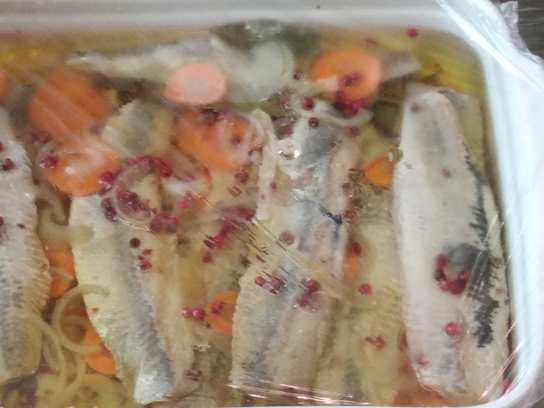 Filet de hareng mariné