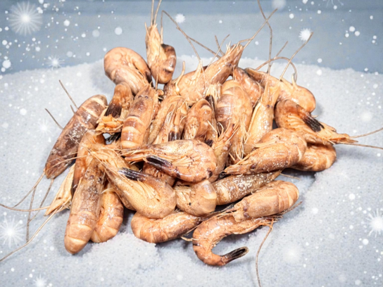 Crevettes grises cuites