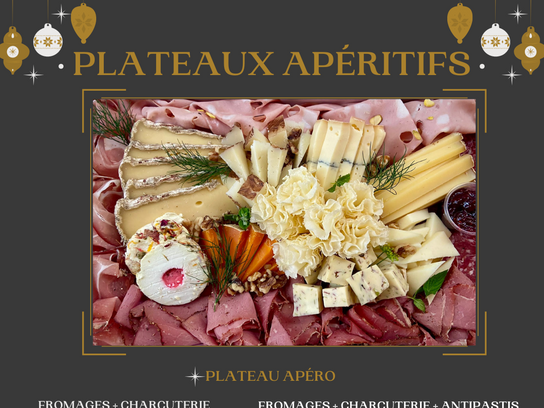 Plateau apéritif DINATOIRE fromages/charcuteries 3/4 pers