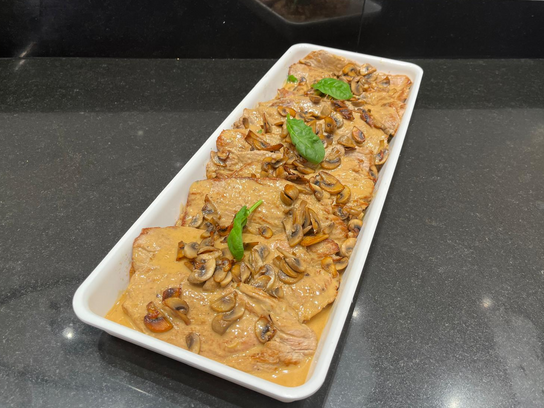 Escalope de veau, sauce madère