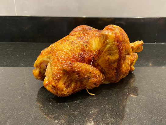 Poulet fermier rôti