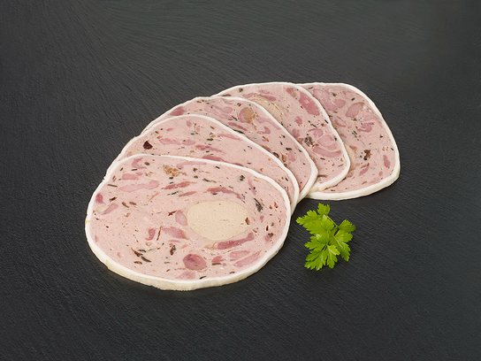 Ballotine de chapon farcie sauce aux cèpes