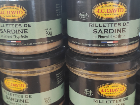 Rillettes de sardines au piment d'Espelette