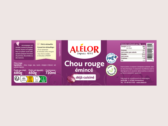 Chou rouge déjà cuisiné
