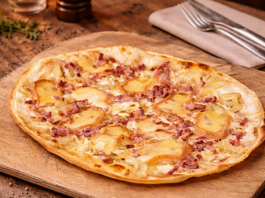 Flammekueche gratinée