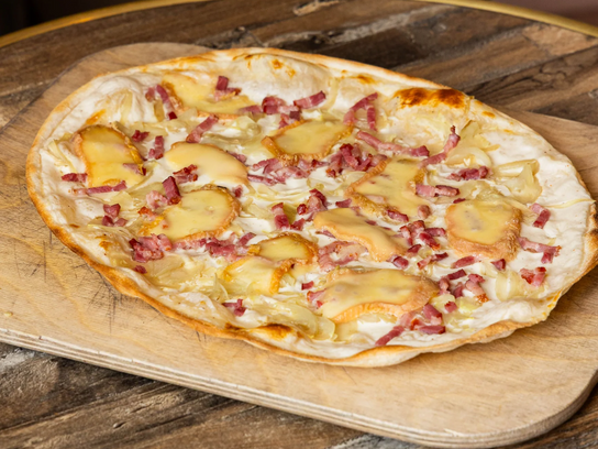 Flammekueche gratinée