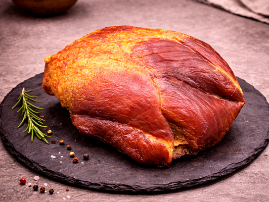 Palette de porc fumée sans os cuite