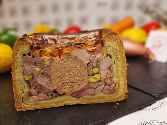 Pâté croûte poulet vinaigre de framboise