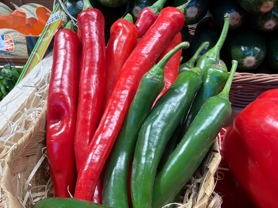 Piments verts ou rouges