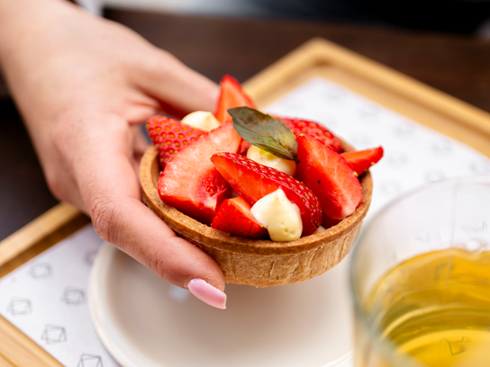 Tartelette fraise et basilic