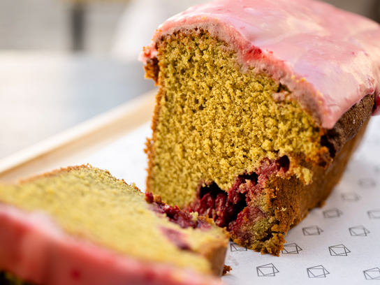 Cake Matcha & framboise