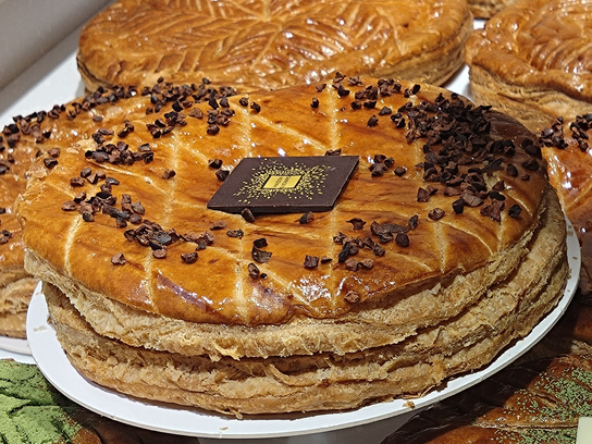 Galette des rois à la ganache de chocolat noir
