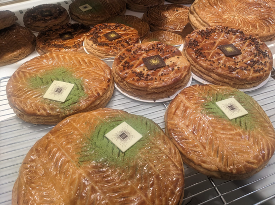 Galette à la frangipane au thé vert Matcha et Azuki