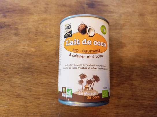 Lait de coco 15% de matières grasses - La Maison du Coco