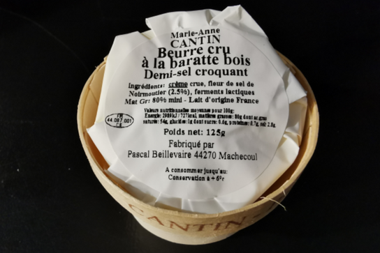 Bourriche beurre cru à la baratte demi-sel croquant