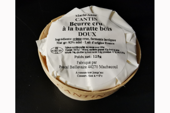 Bourriche beurre cru à la baratte doux