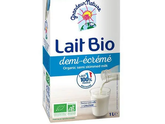 Lait Bio Demi-Ecremé