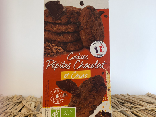 Cookies pépites de chocolat et cacao