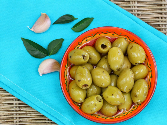 Olives vertes BIO dénoyautées ail et thym