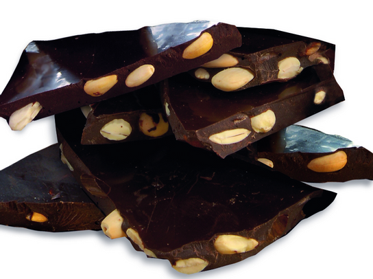 Plaque à casser chocolat noir 74% amandes - vrac BIO