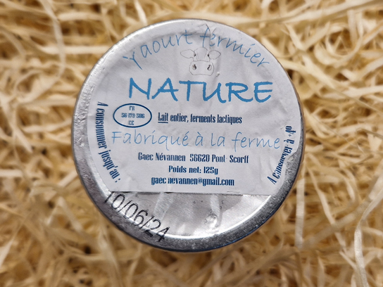 Yaourt fermier nature