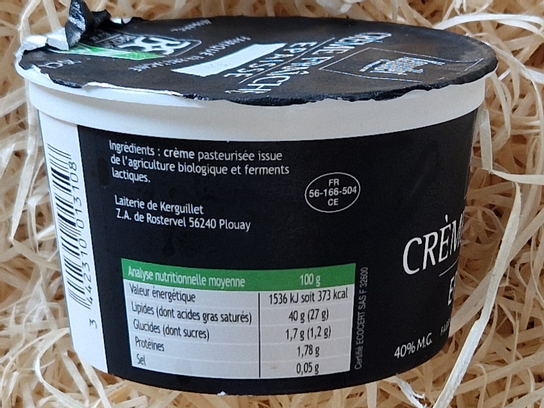 Crème fraîche épaisse - Bio