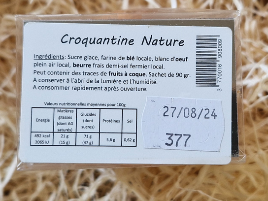 Biscuits Croquantine nature