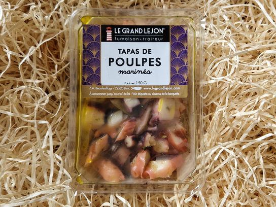 Tapas de poulpes marinés