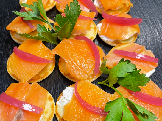Blinis au saumon fumé