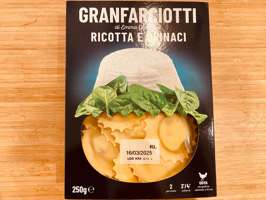 Ravioles ricotta épinard