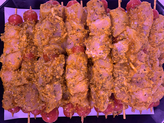 Brochette de poulet marinée à l'Italienne