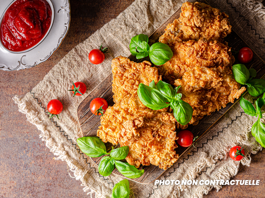 Aiguillette de poulet aux corn flakes