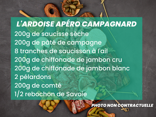 L'ardoise Apéro campagnard 4 à 6 personnes