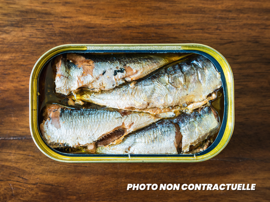 Boîte de sardines sauce aux echalottes