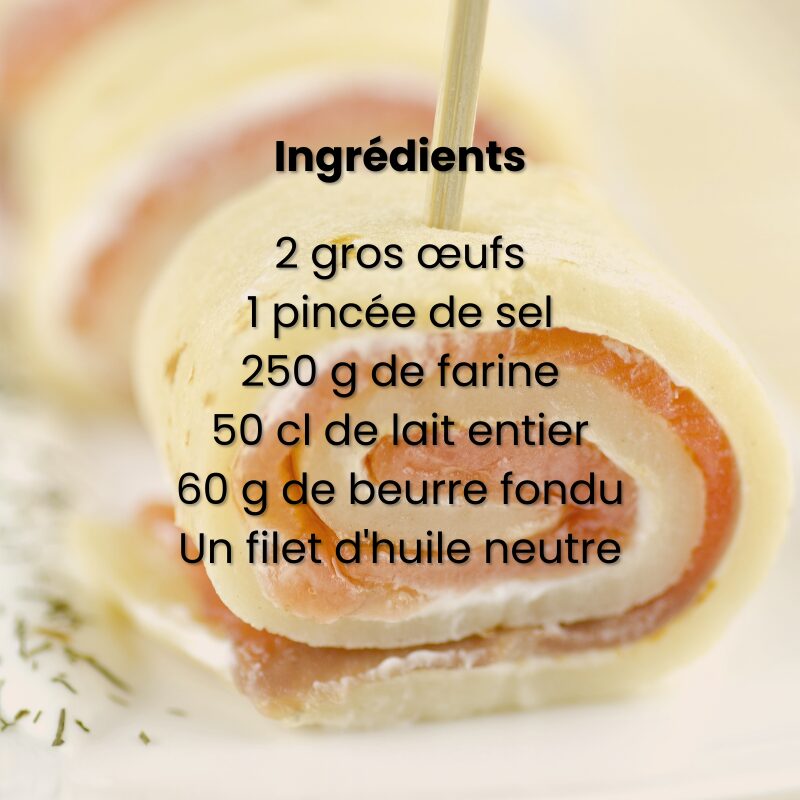 Ingrédients crêpes salées