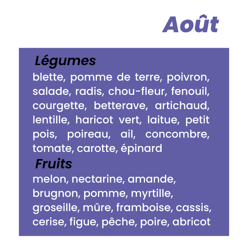 Calendrier Fruits et légumes
