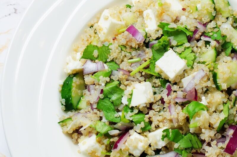 Quinoa, courgette, concombre & fêta