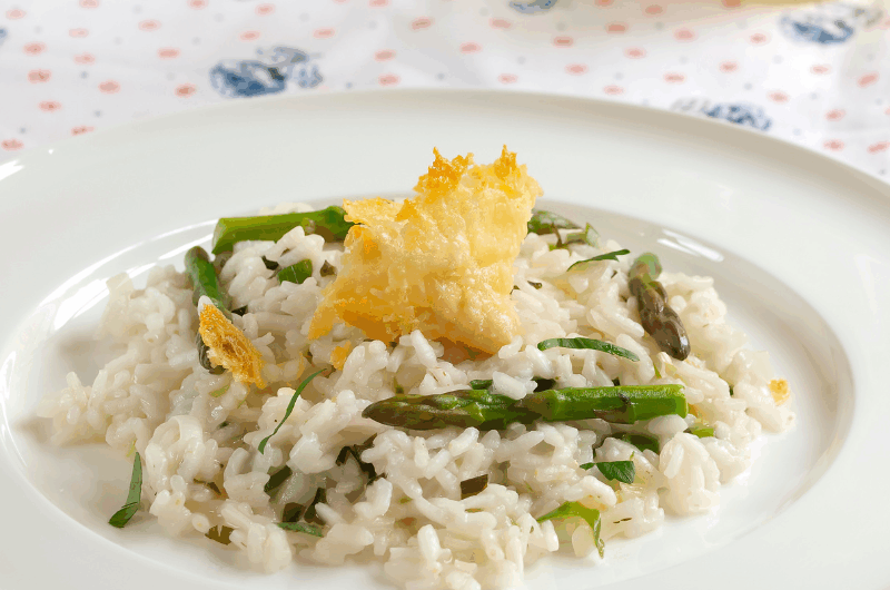 Risotto aux asperges crémeux au parmesan et citron
