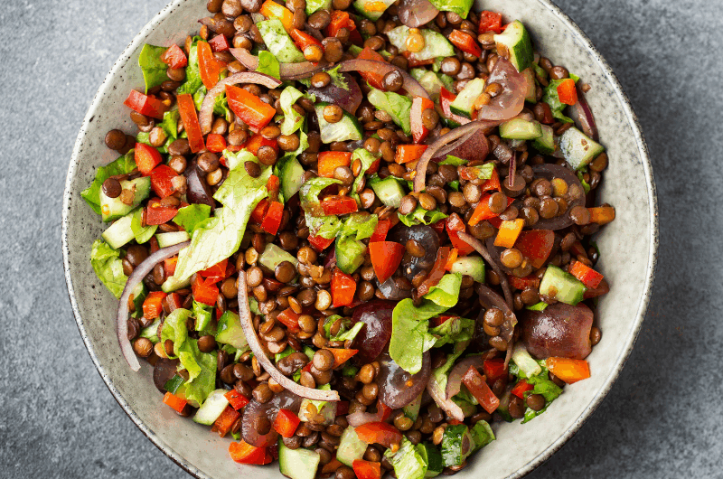 Salade froide de lentilles
