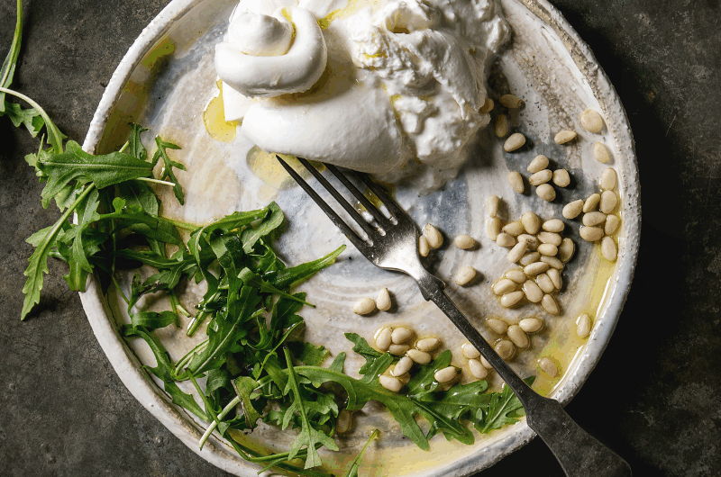 Salade burrata de saison