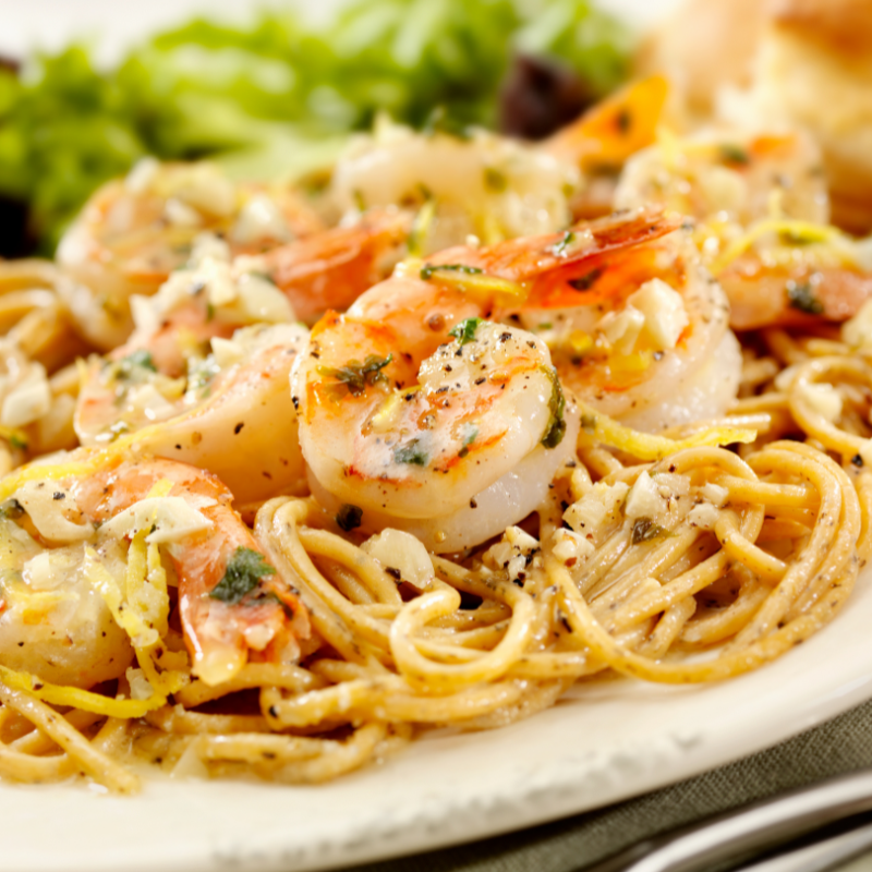 pâtes aux crevettes
